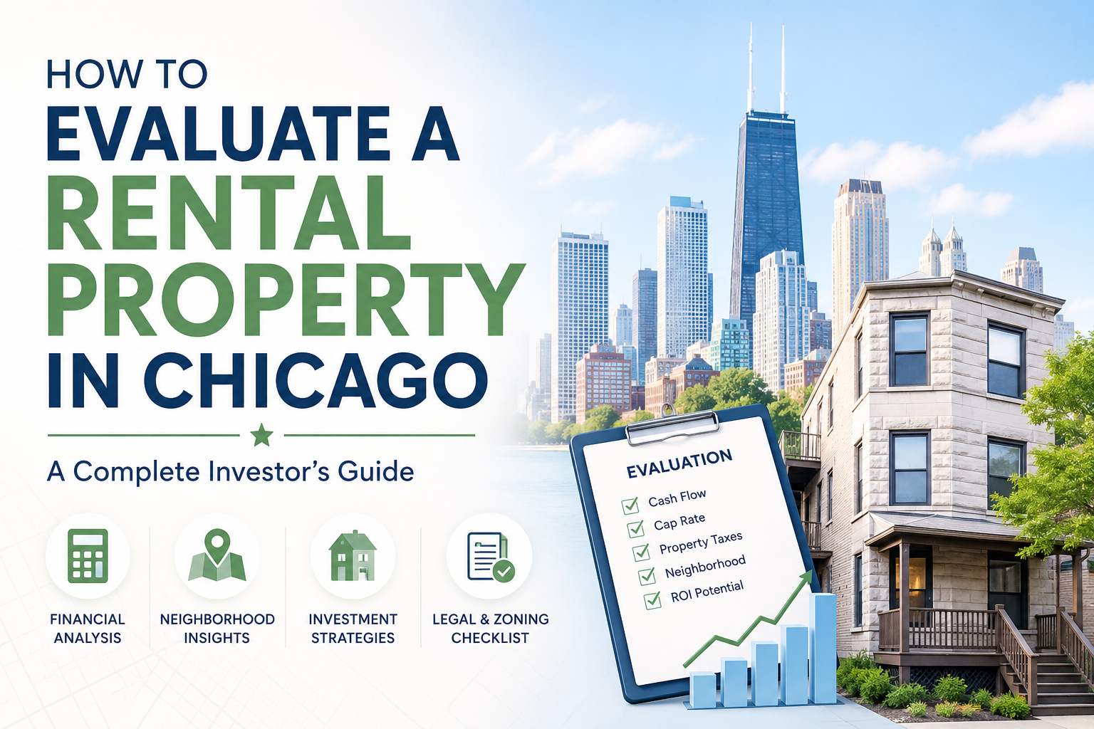 How to evaluate a rental property in Chicago using cash flow, cap rates, property taxes, neighborhood analysis, and ROI metrics
