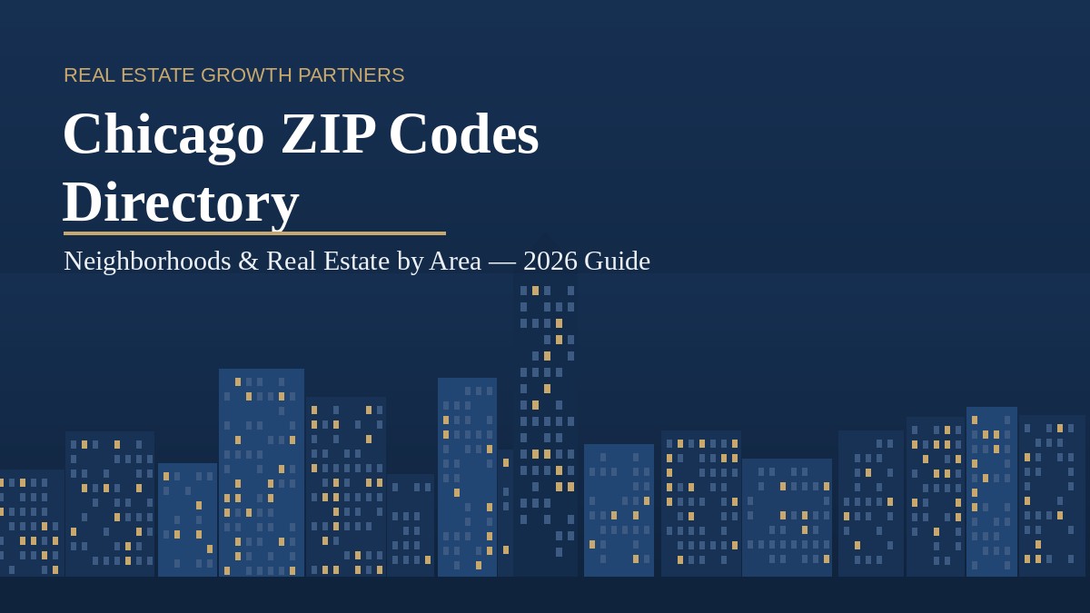 Chicago ZIP codes directory map of neighborhoods and real estate areas