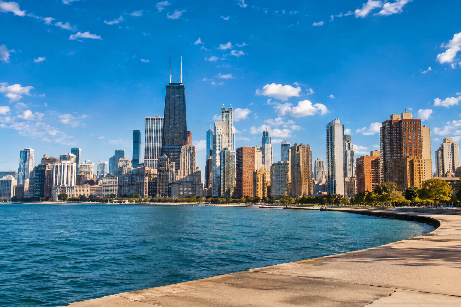 North Side Chicago neighborhoods and skyline