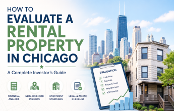 How to evaluate a rental property in Chicago using cash flow, cap rates, property taxes, neighborhood analysis, and ROI metrics